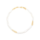 Elara Necklace Freshwater Pearl and Gold-Tone Beaded Necklace