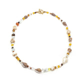 Oceana Necklace Beaded Shell and Pearl Statement Necklace