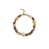 Terra Bracelet Mixed Gemstone and Gold-Tone Beaded Bracelet
