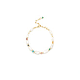 Celeste Bracelet Freshwater Pearl and Multicolor Beaded Bracelet