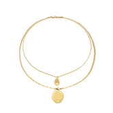 Selene Necklace Layered Gold Vermeil Necklace with Sculptural Pendants