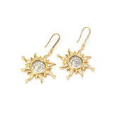 Solis Earrings Sunburst Medallion Drop Earrings