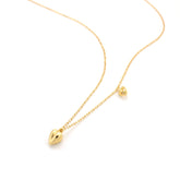 Amora Necklace Gold-Tone Double Heart Pendant Necklace