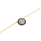 Astra Necklace Vintage Coin Pendant on Gold Chain