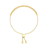 Aurea Adjustable Chain Bracelet with Bold & Fine Link Contrast