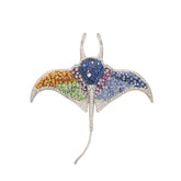 Aurora Manta Ray Brooch Ocean Prism Wings