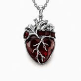 Cor Vitae Heartstone Necklace January Oxblood Red — Pre-Order