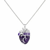 Cor Vitae Heartstone Necklace February Smoky Violet