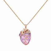 Cor Vitae Heartstone Necklace October Rose Mist