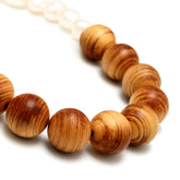 Sylva Bracelet Wood and Freshwater Pearl Beaded Bracelet