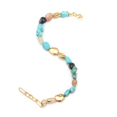 Maris Bracelet Turquoise Beaded Gold Accent Bracelet