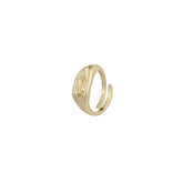 Lava Ring Sculptural Molten Gold Adjustable Ring