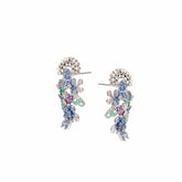 Morning Dew Garden Drop Earrings — Blue Blossom Edition