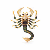 Regalis Scorpion Crystal & Enamel Statement Brooch