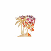 Solara Palm Brooch: Sunset Over the Island