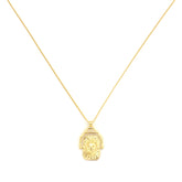 Solis Serpentina Set Gold Sun Medallion & Classic Herringbone Chain Necklace Duo