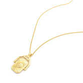 Solis Necklace Gold Sun Medallion Pendant Necklace