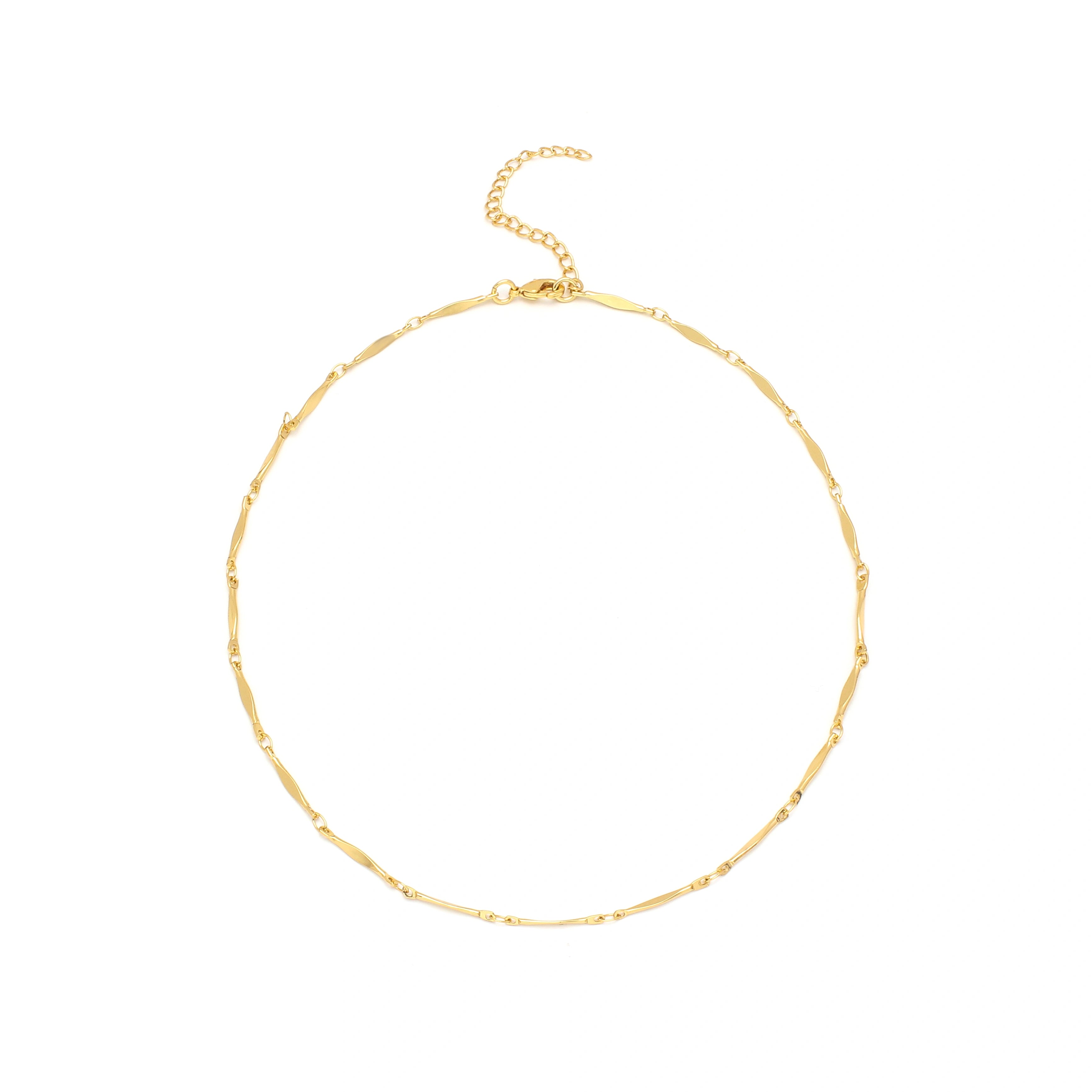 Lume Necklace Textured Gold Chain Choker