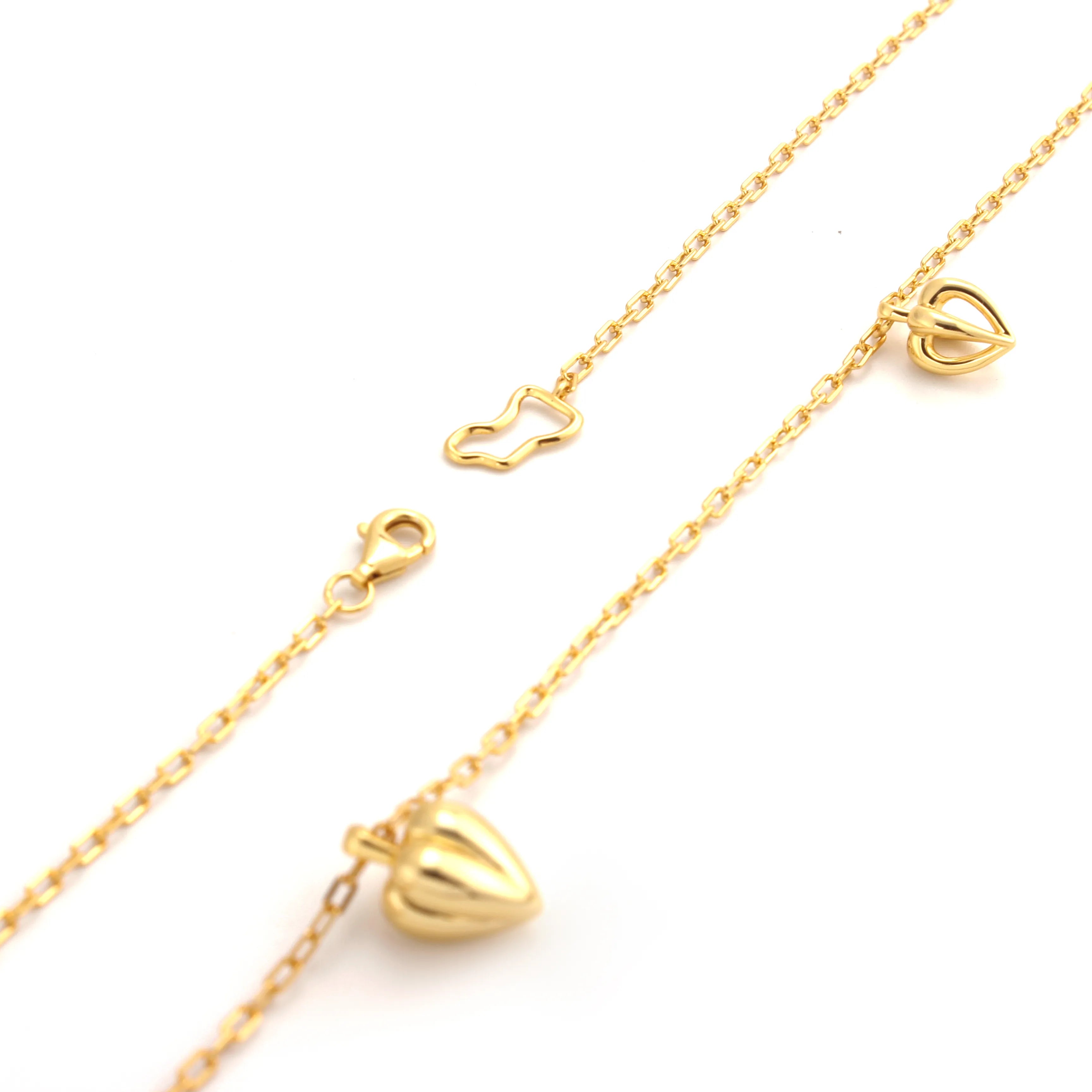 Amora Necklace Gold-Tone Double Heart Pendant Necklace