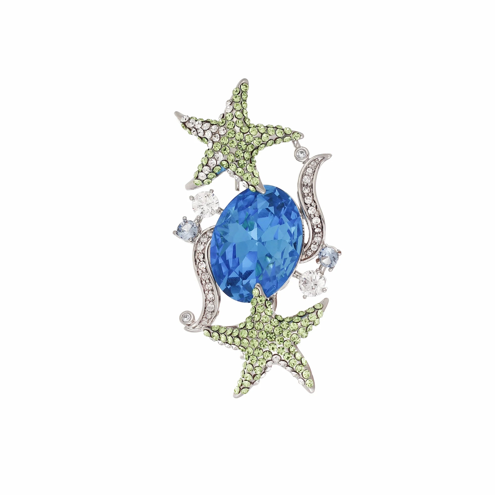 Aqua Stella Brooch: Jelly Sea Starfish Crystal Brooch