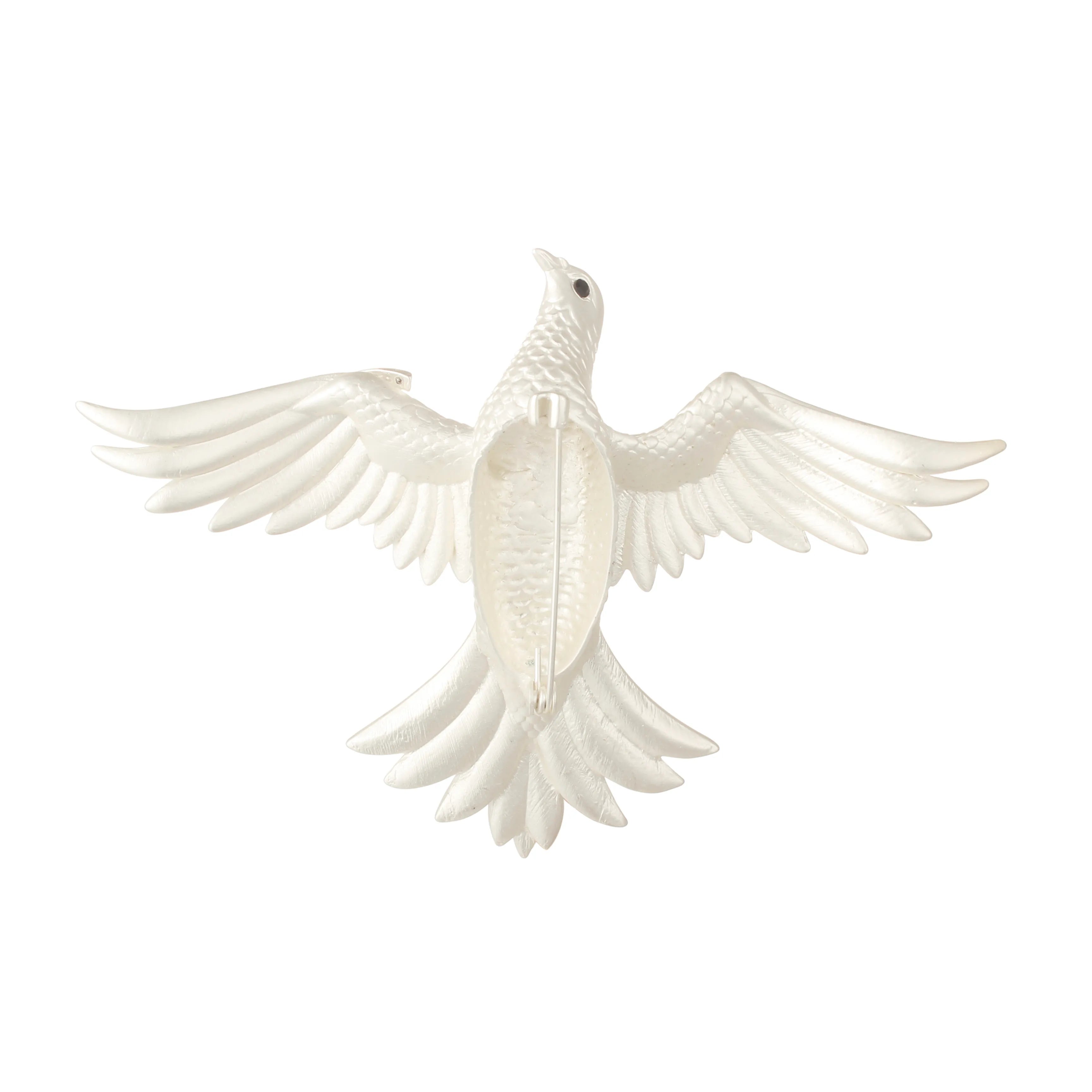Aure Avem Brooch Silver Radiant Dove with Crystals