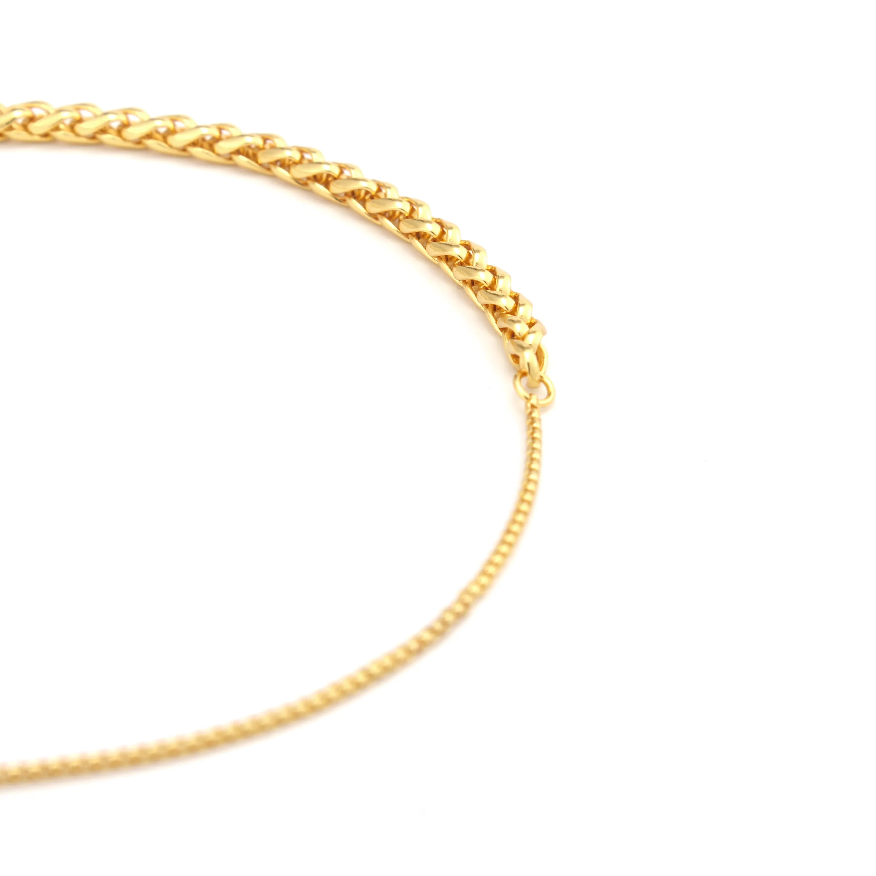 Aurea Adjustable Chain Bracelet with Bold & Fine Link Contrast