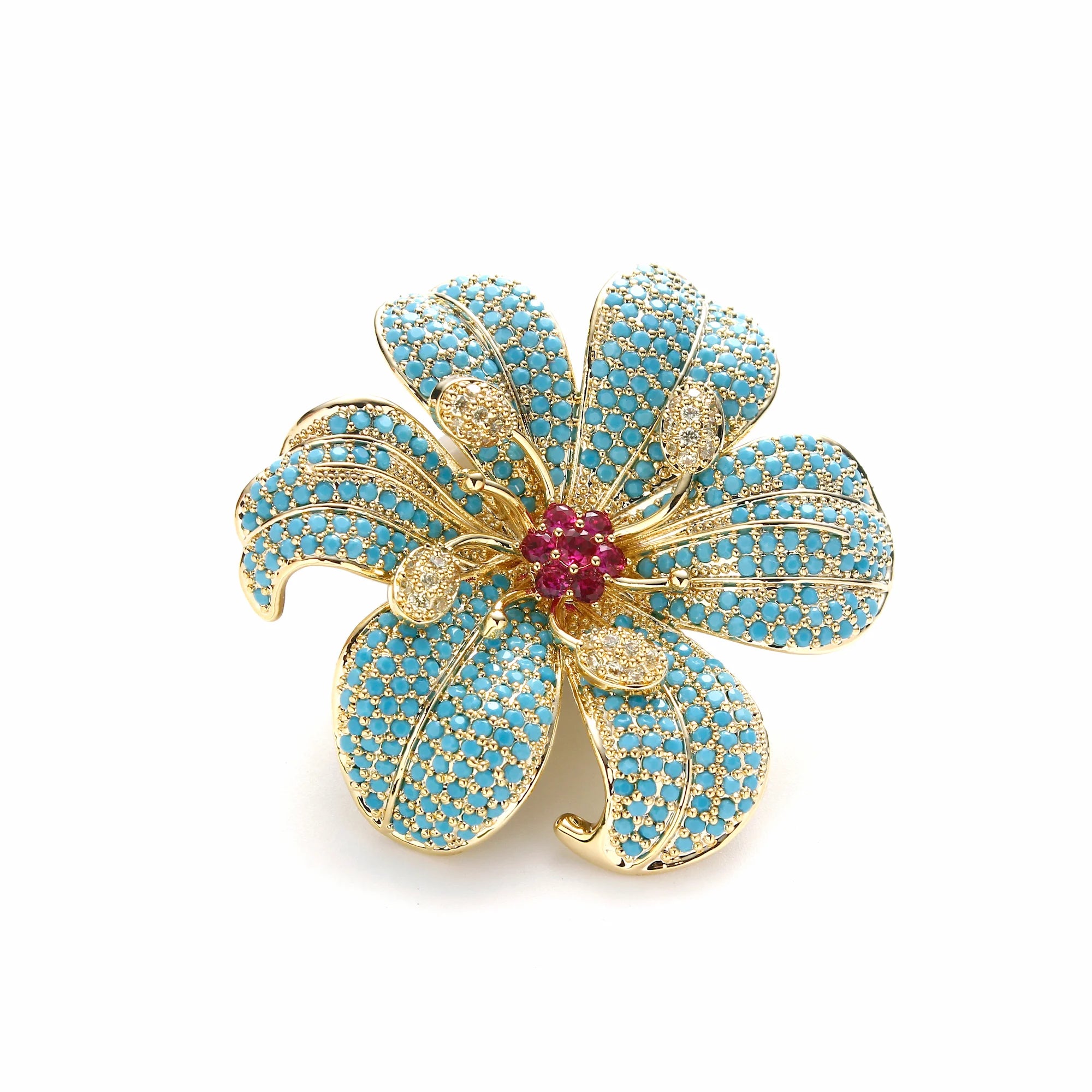 Aurea Fleur Brooch — The Bloom of Radiance