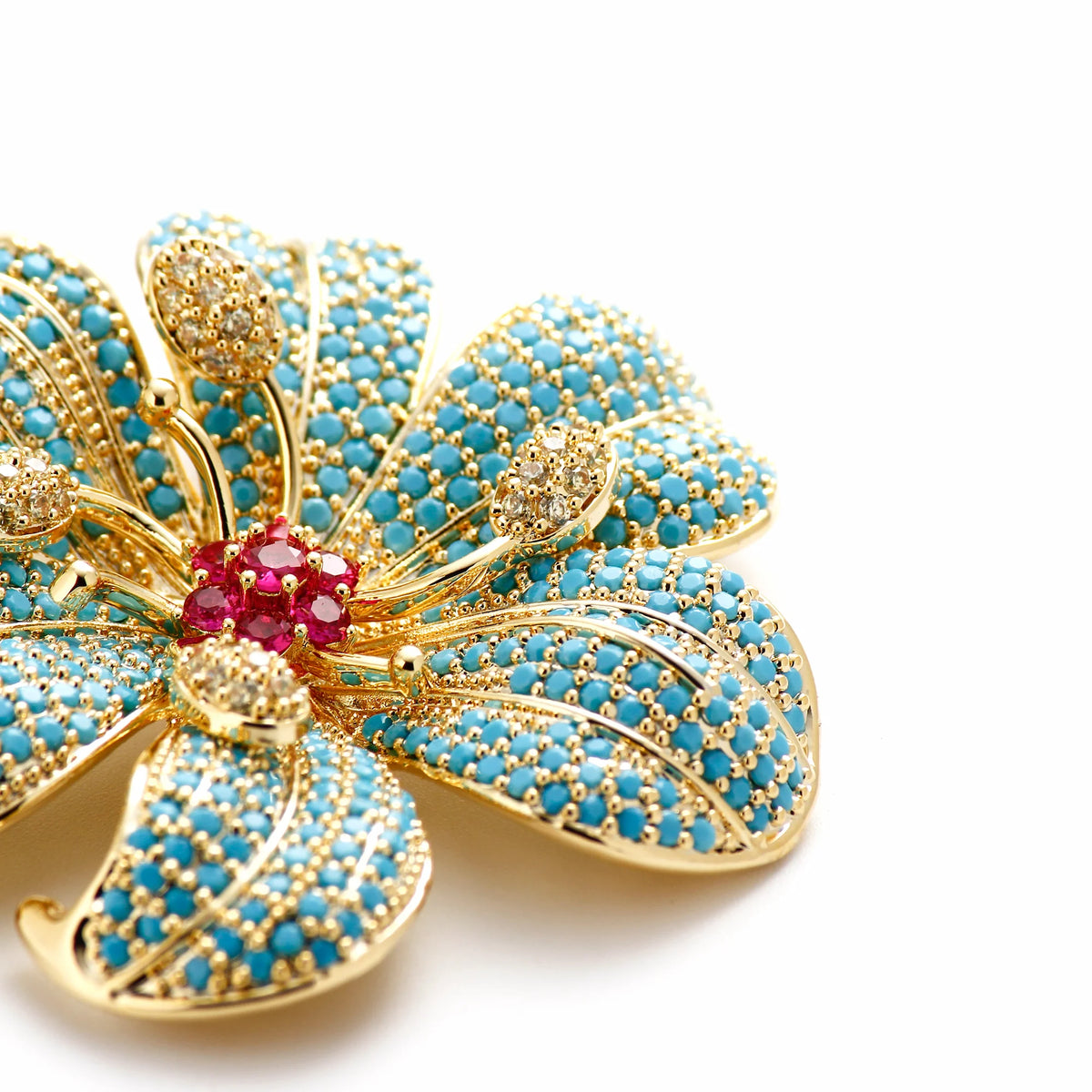 Aurea Fleur Brooch — The Bloom of Radiance