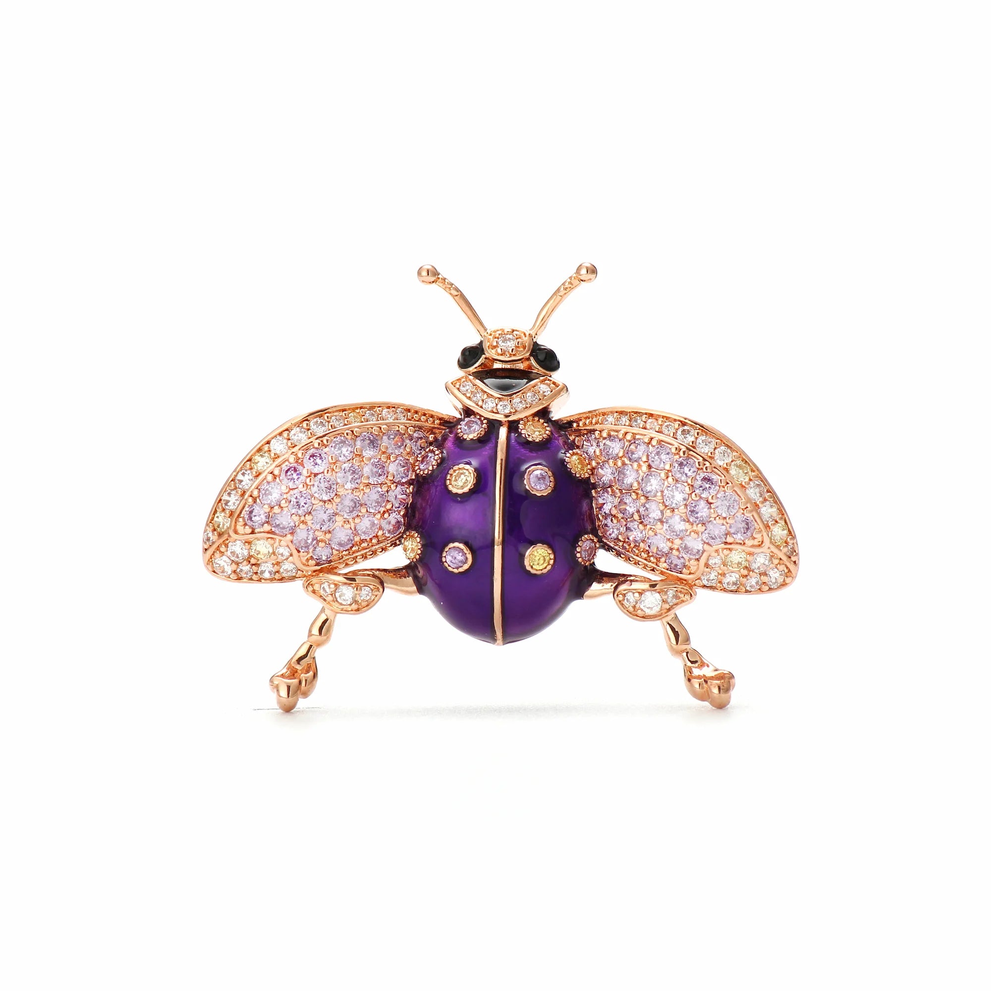 Aurelia Jewel Beetle Crystal Statement Brooch
