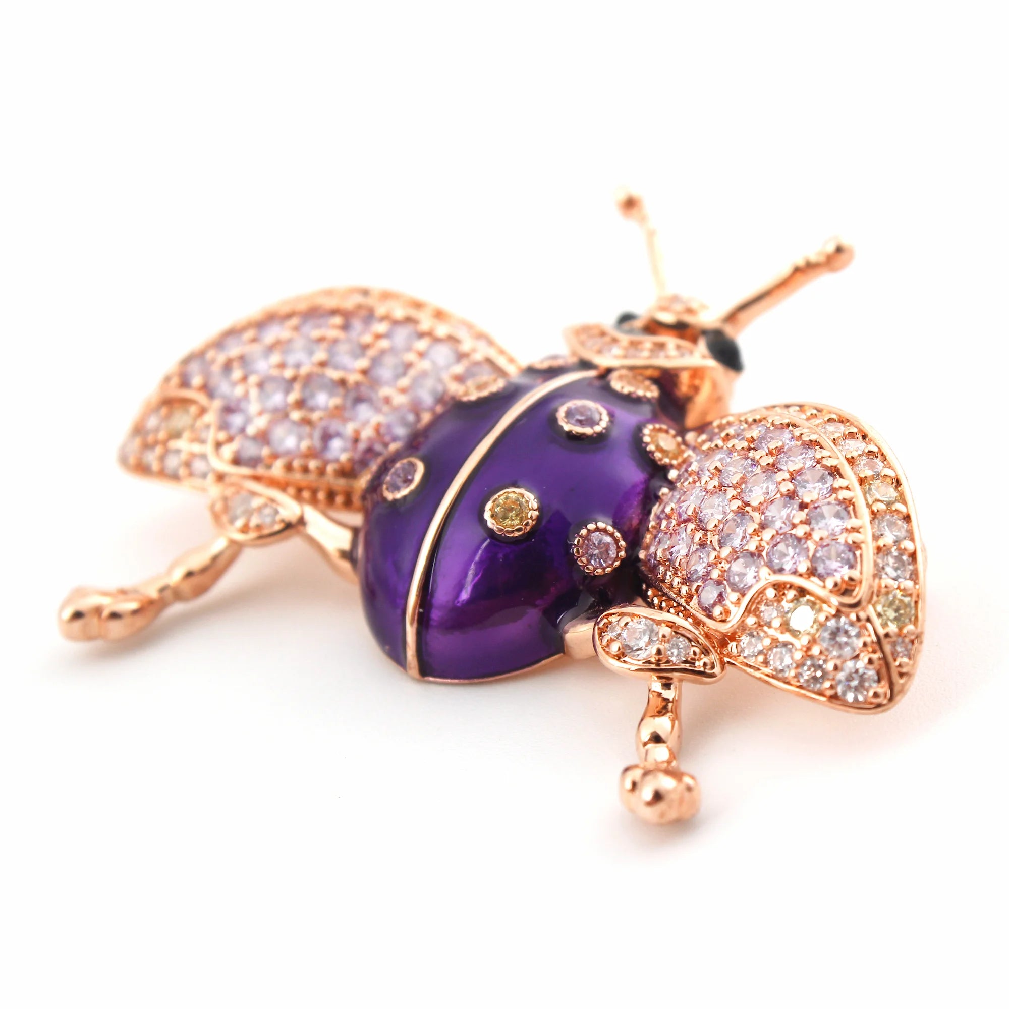 Aurelia Jewel Beetle Crystal Statement Brooch