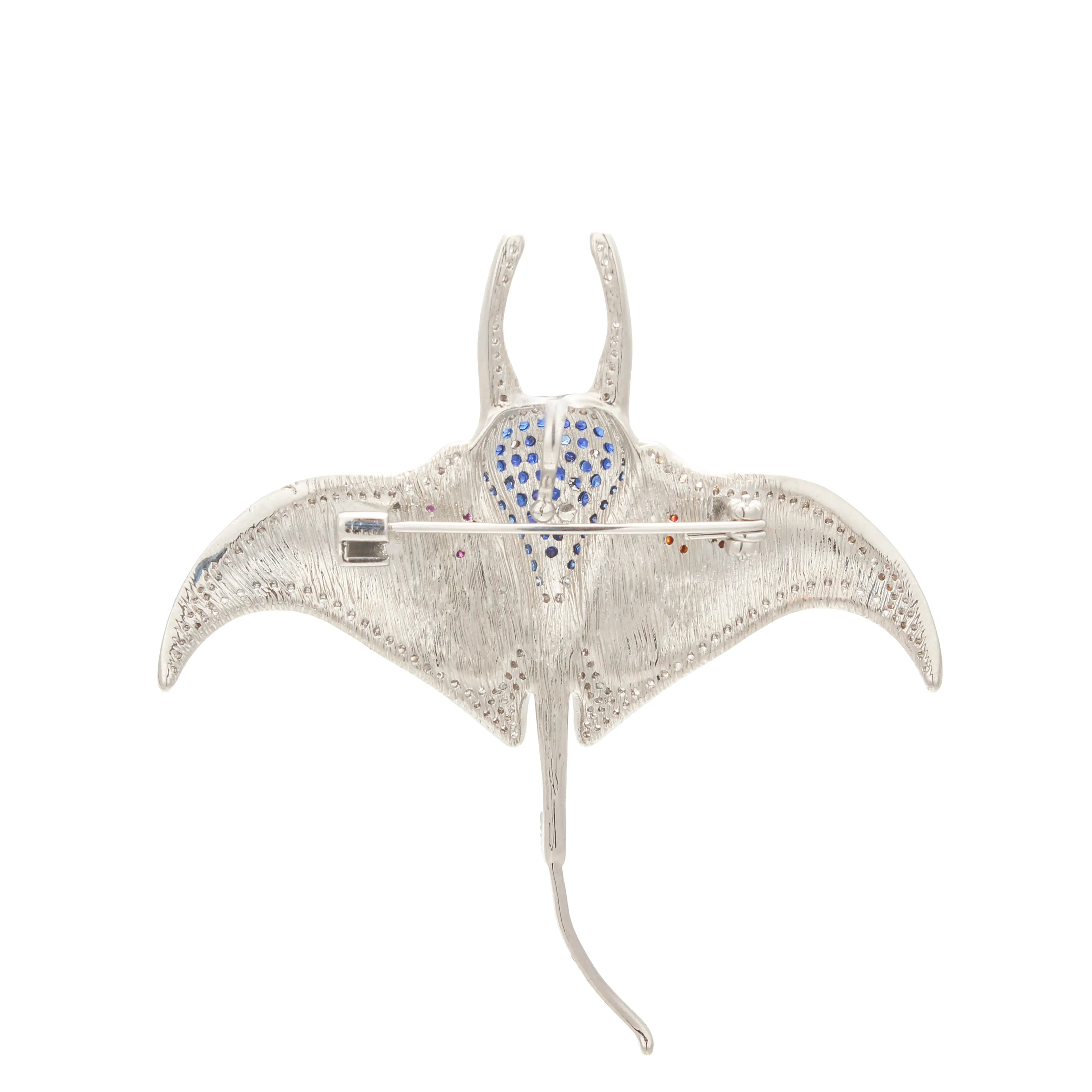 Aurora Manta Ray Brooch Ocean Prism Wings