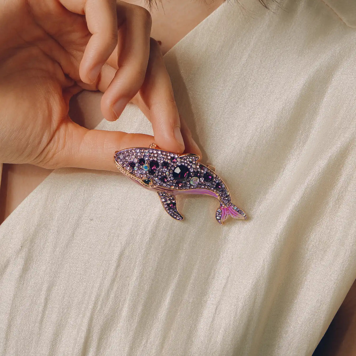 Celestara Whale Brooch — The Tide of Dreams