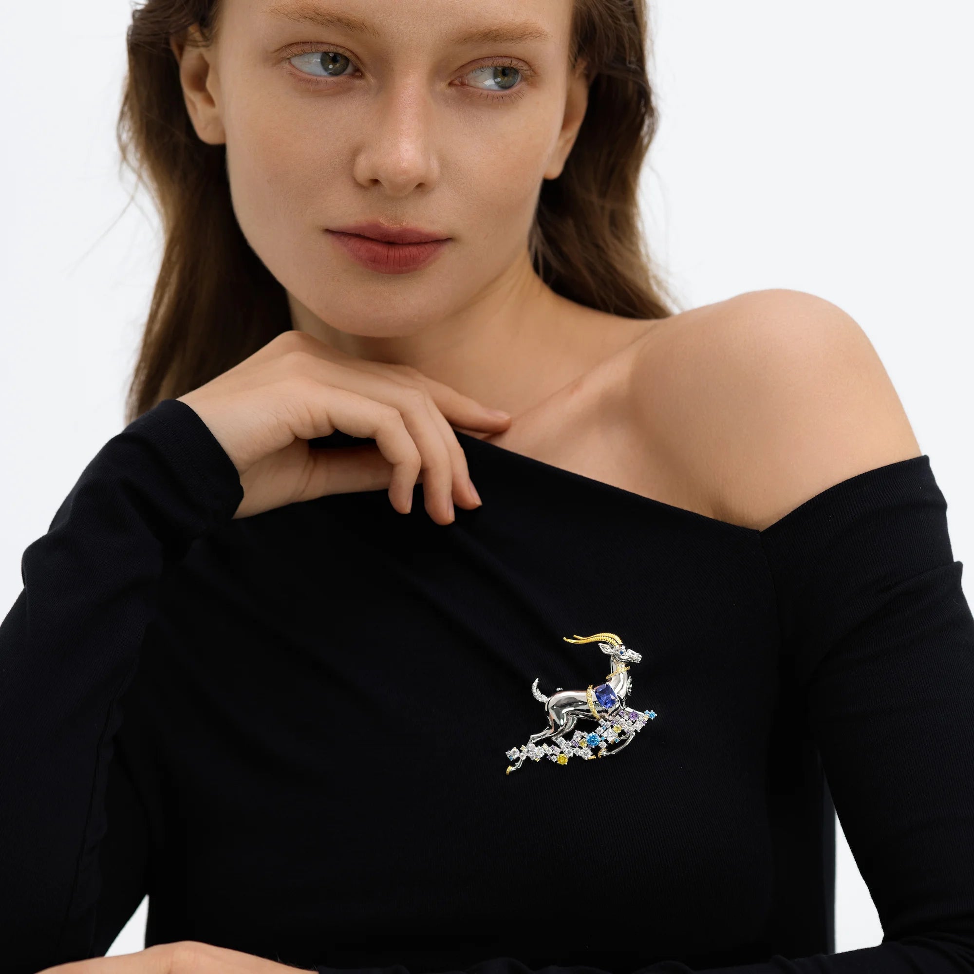 Celestial Antelope Brooch — The Leap of Light