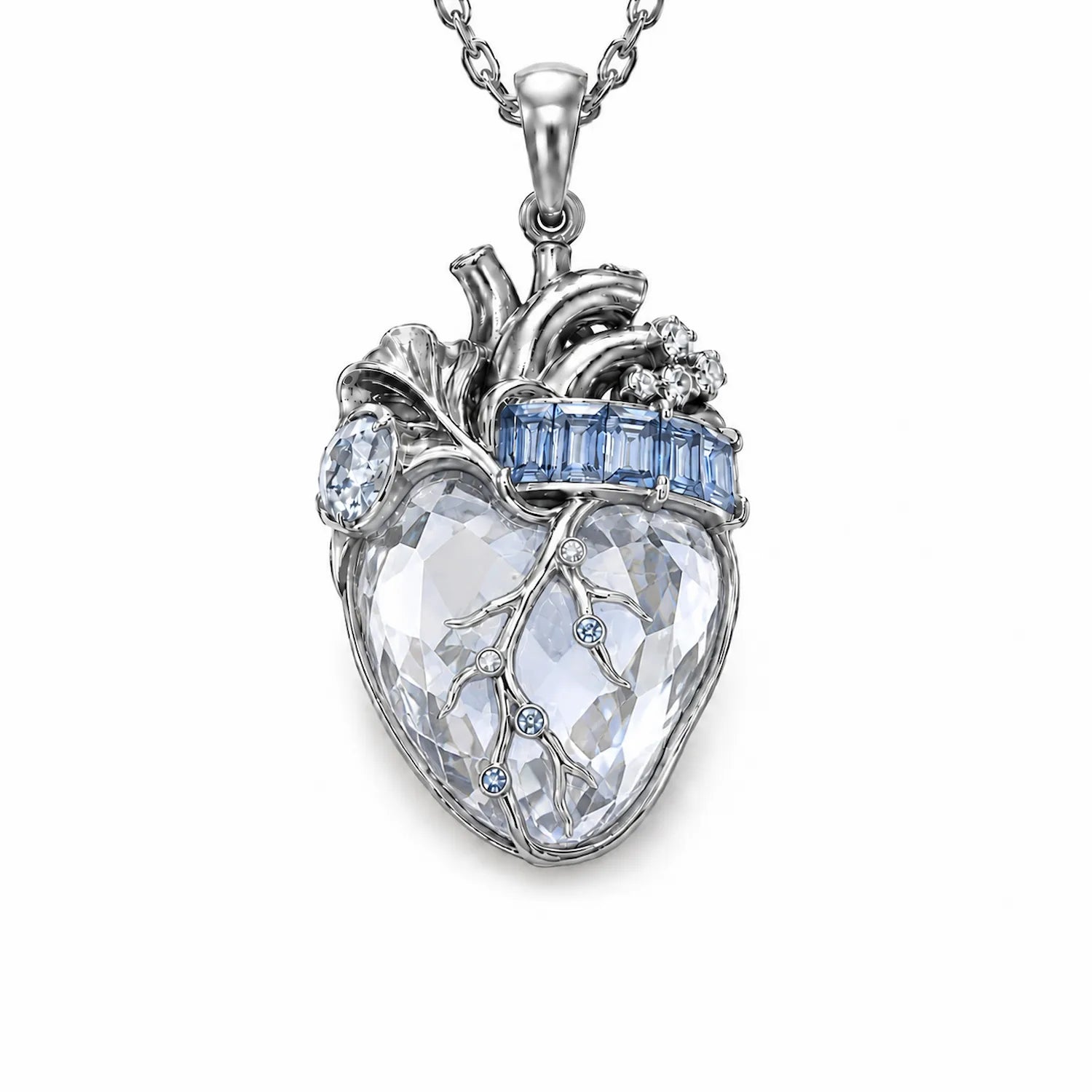 Cor Vitae Heartstone Necklace April Icy Clear — Pre-Order