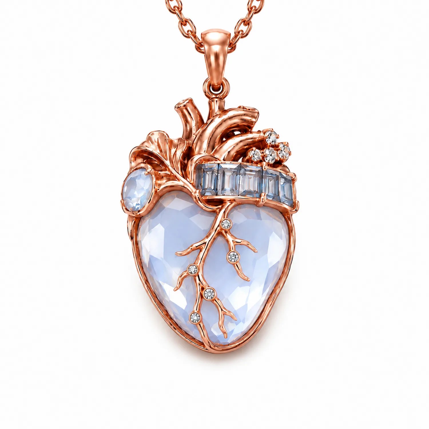 Cor Vitae Heartstone Necklace June Moonlit Blue — Pre-Order