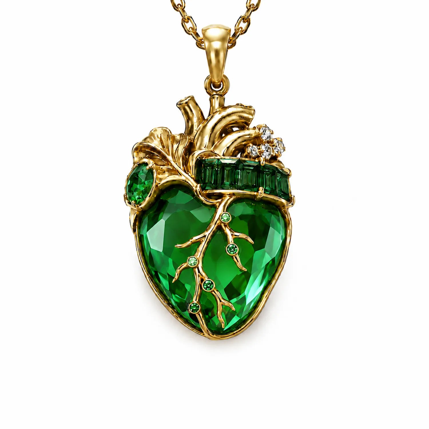 Cor Vitae Heartstone Necklace May Verdant Green — Pre-Order