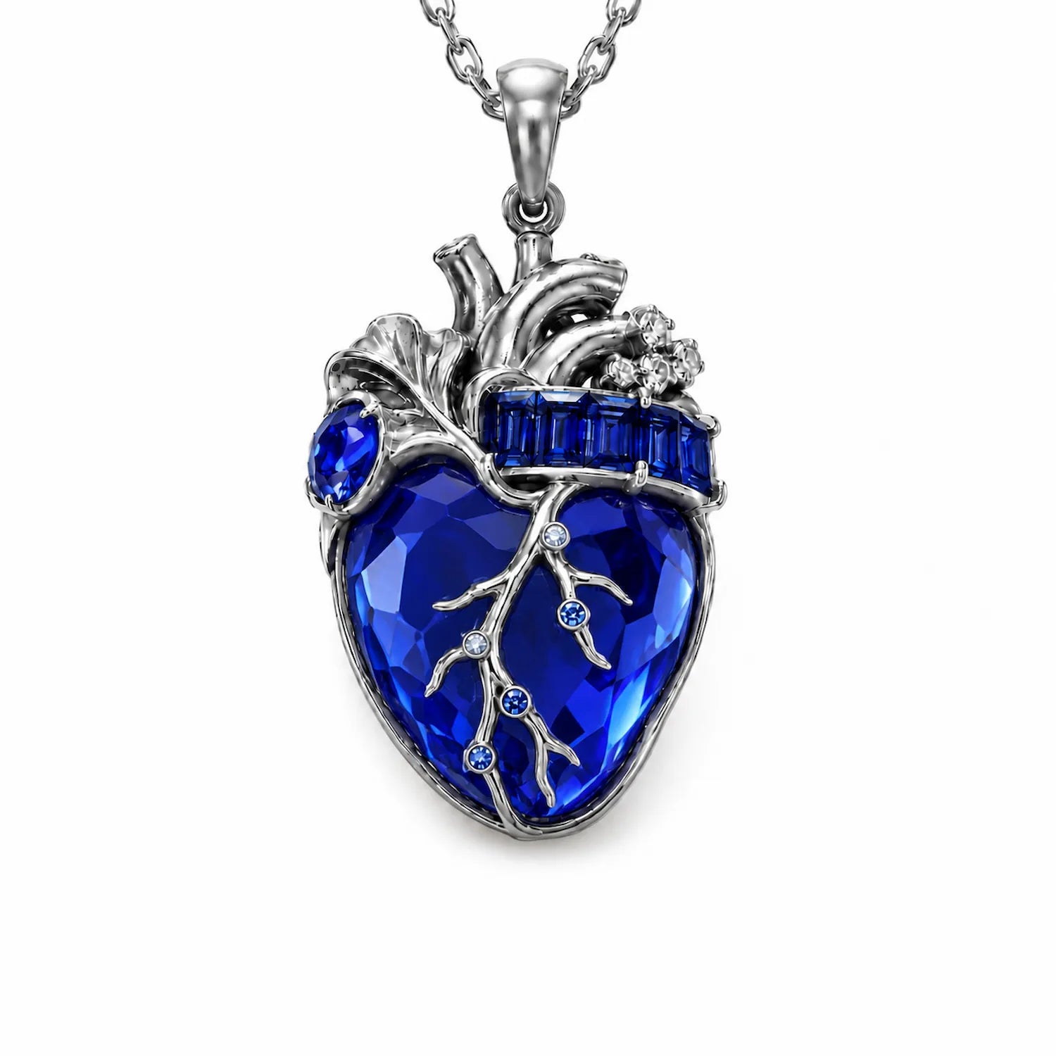 Cor Vitae Heartstone Necklace September Royal Blue — Pre-Order