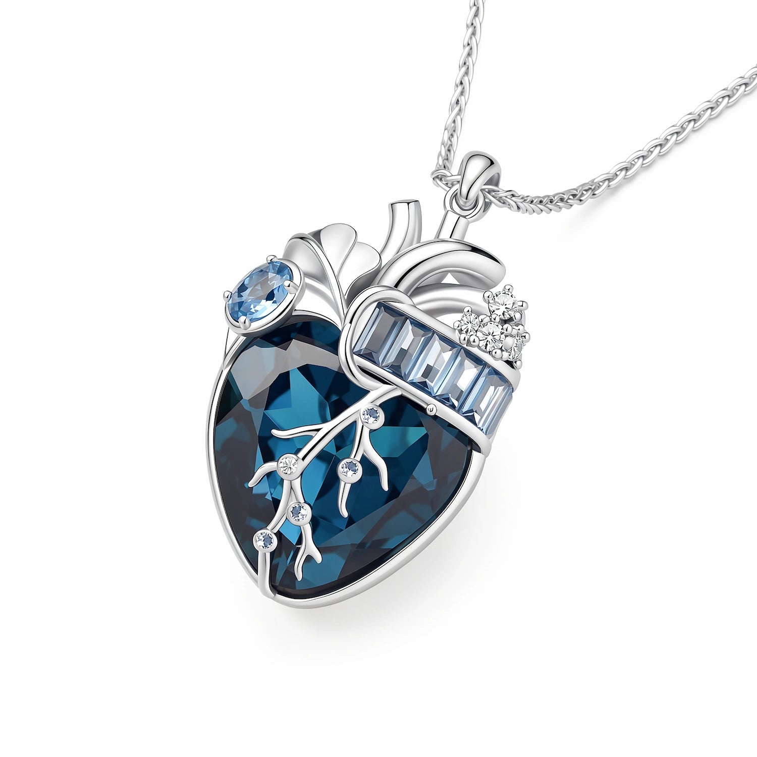 Cor Vitae Heartstone Necklace December Lagoon Teal