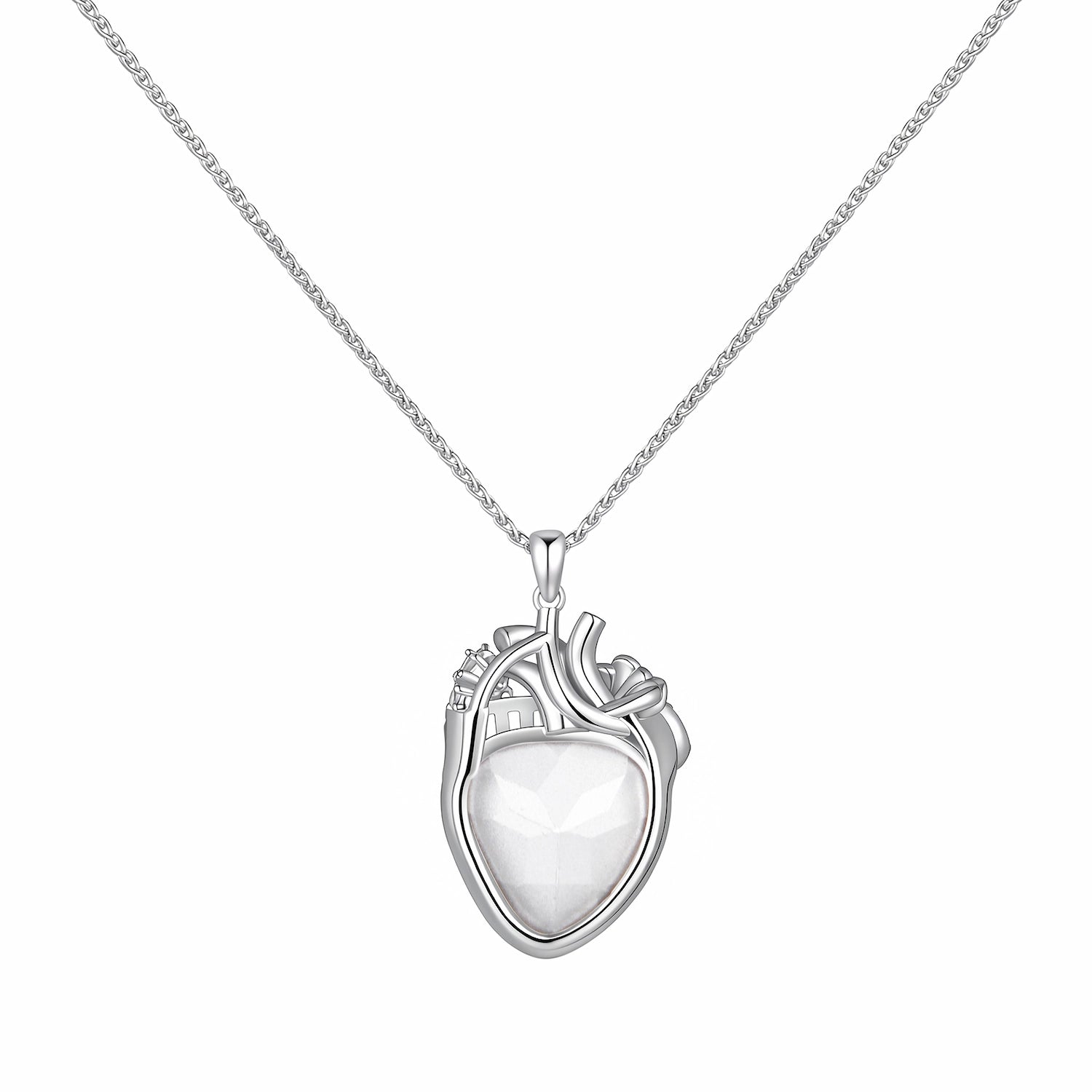 Cor Vitae Heartstone Necklace December Lagoon Teal