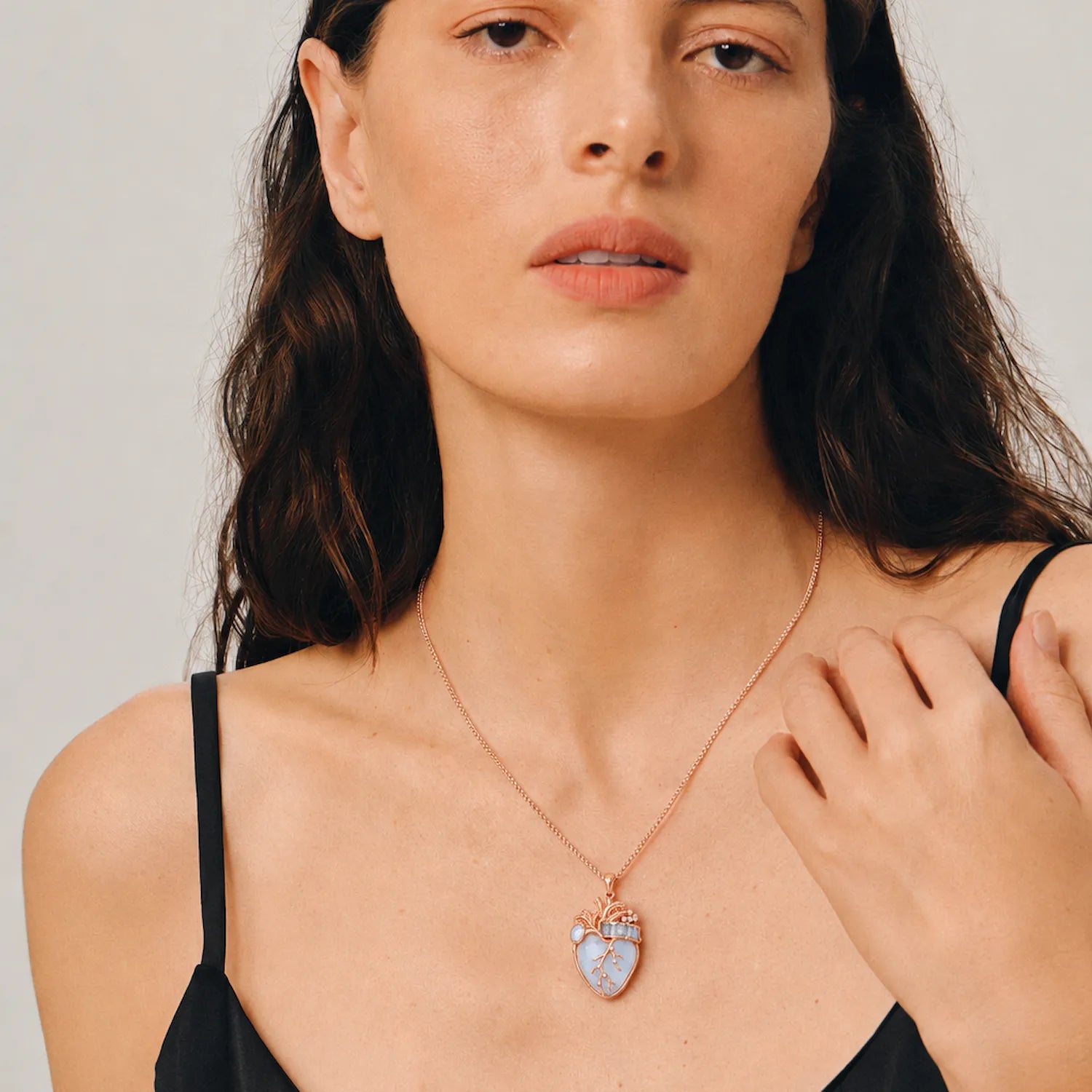 Cor Vitae Heartstone Necklace June Moonlit Blue — Pre-Order