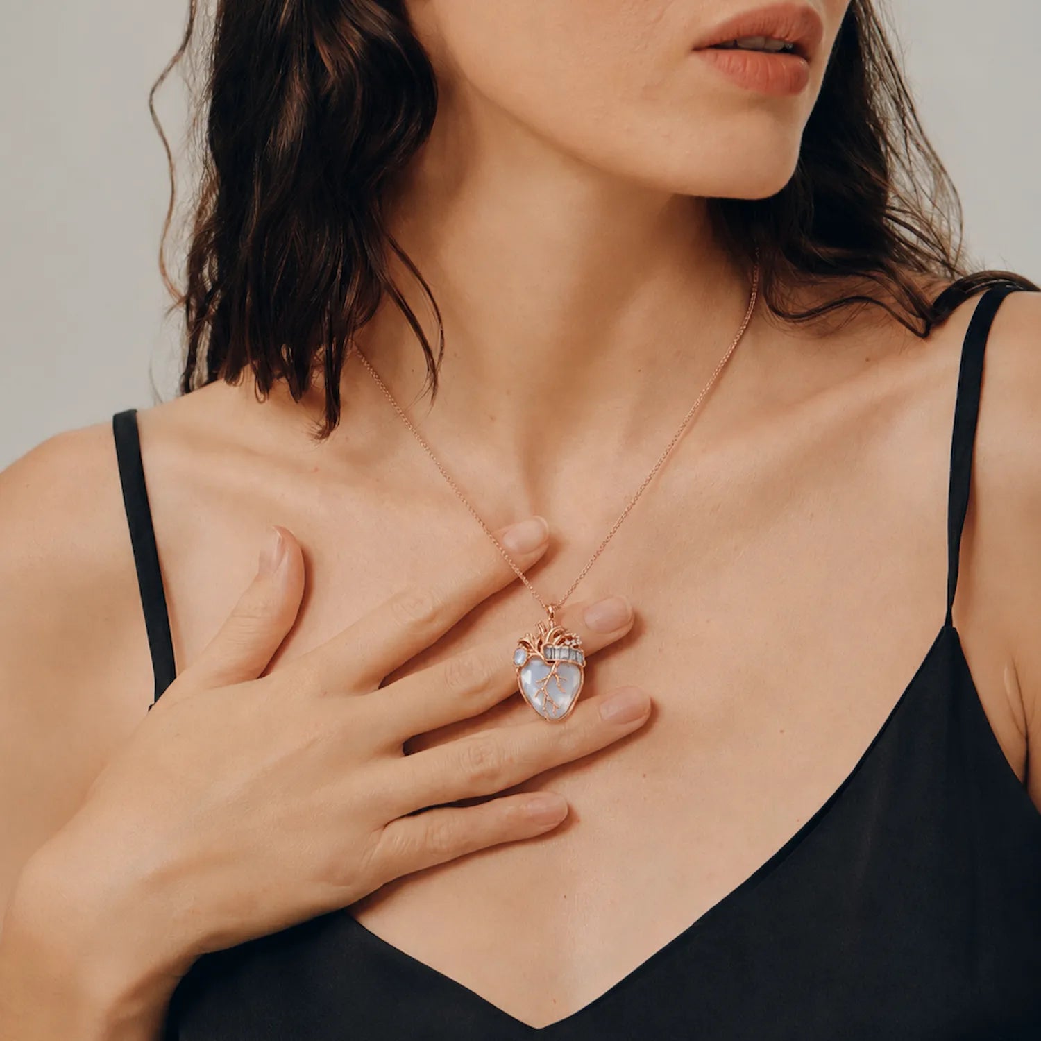 Cor Vitae Heartstone Necklace June Moonlit Blue — Pre-Order