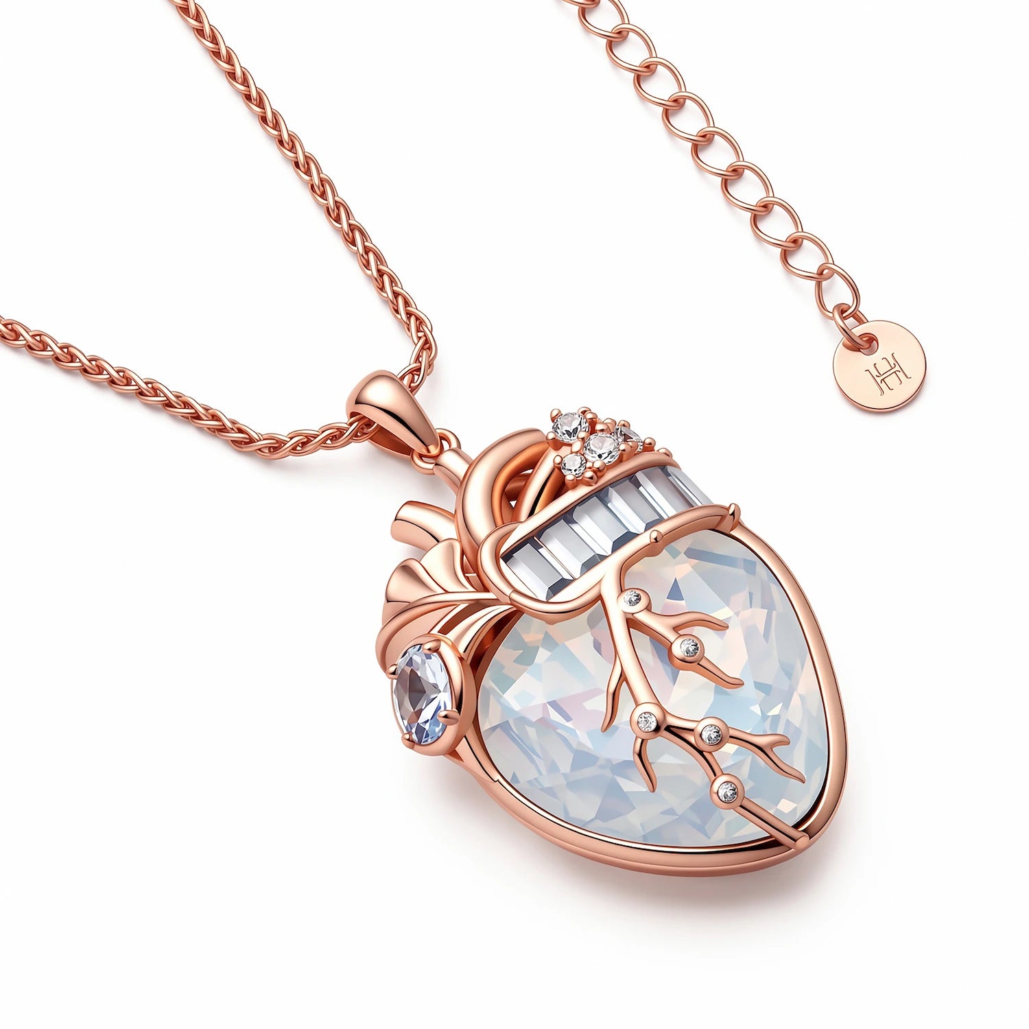 Cor Vitae Heartstone Necklace June Moonlit Blue