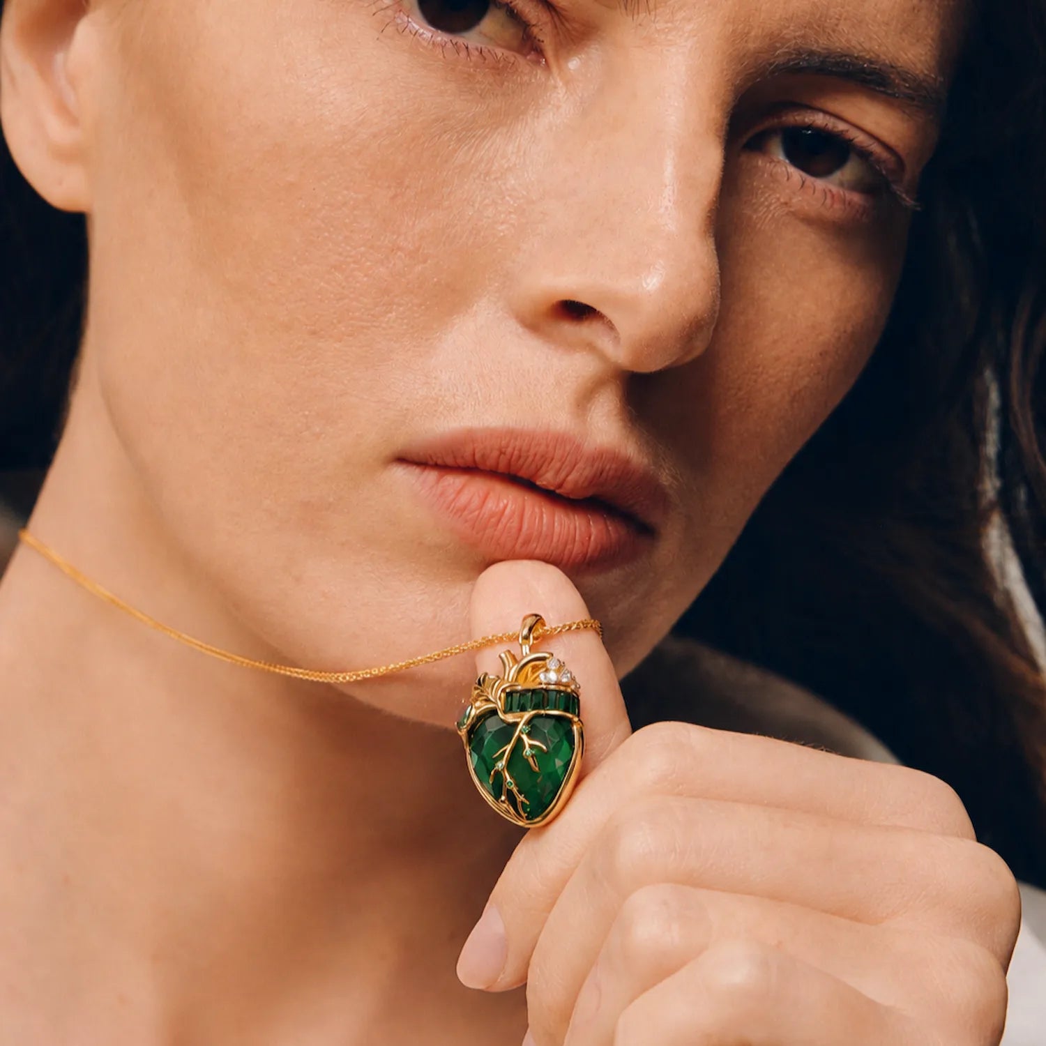 Cor Vitae Heartstone Necklace May Verdant Green — Pre-Order