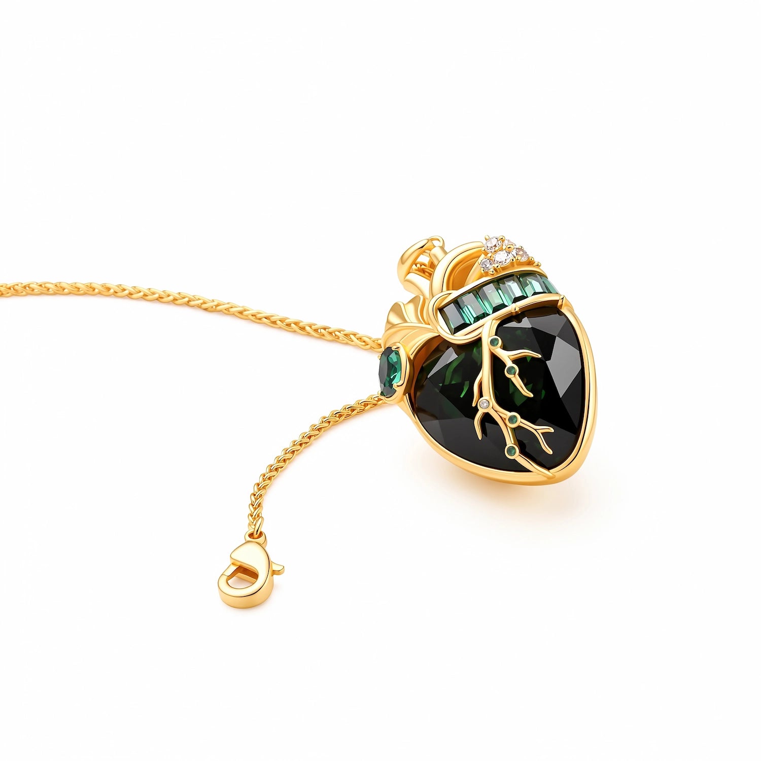 Cor Vitae Heartstone Necklace May Verdant Green