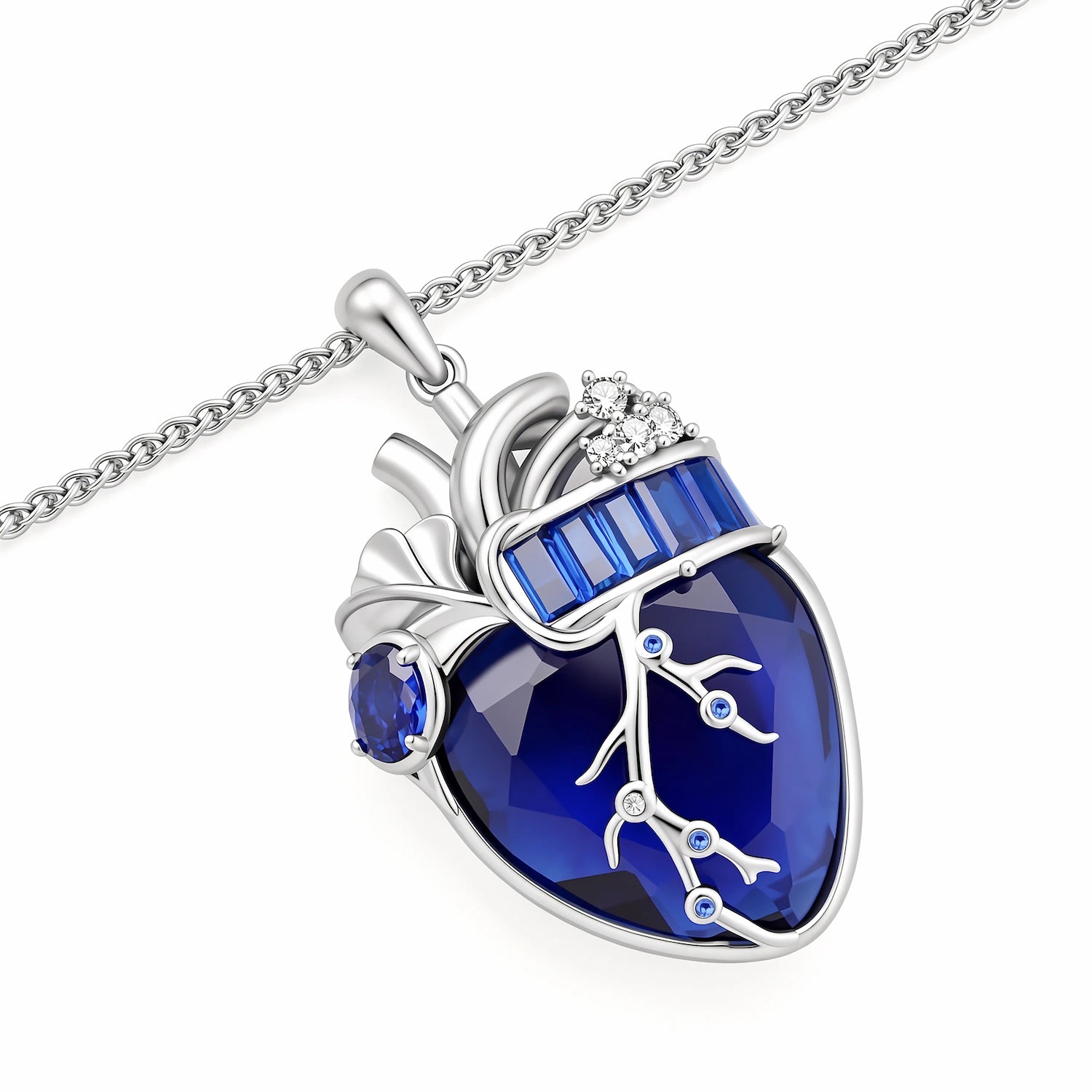 Cor Vitae Heartstone Necklace September Royal Blue
