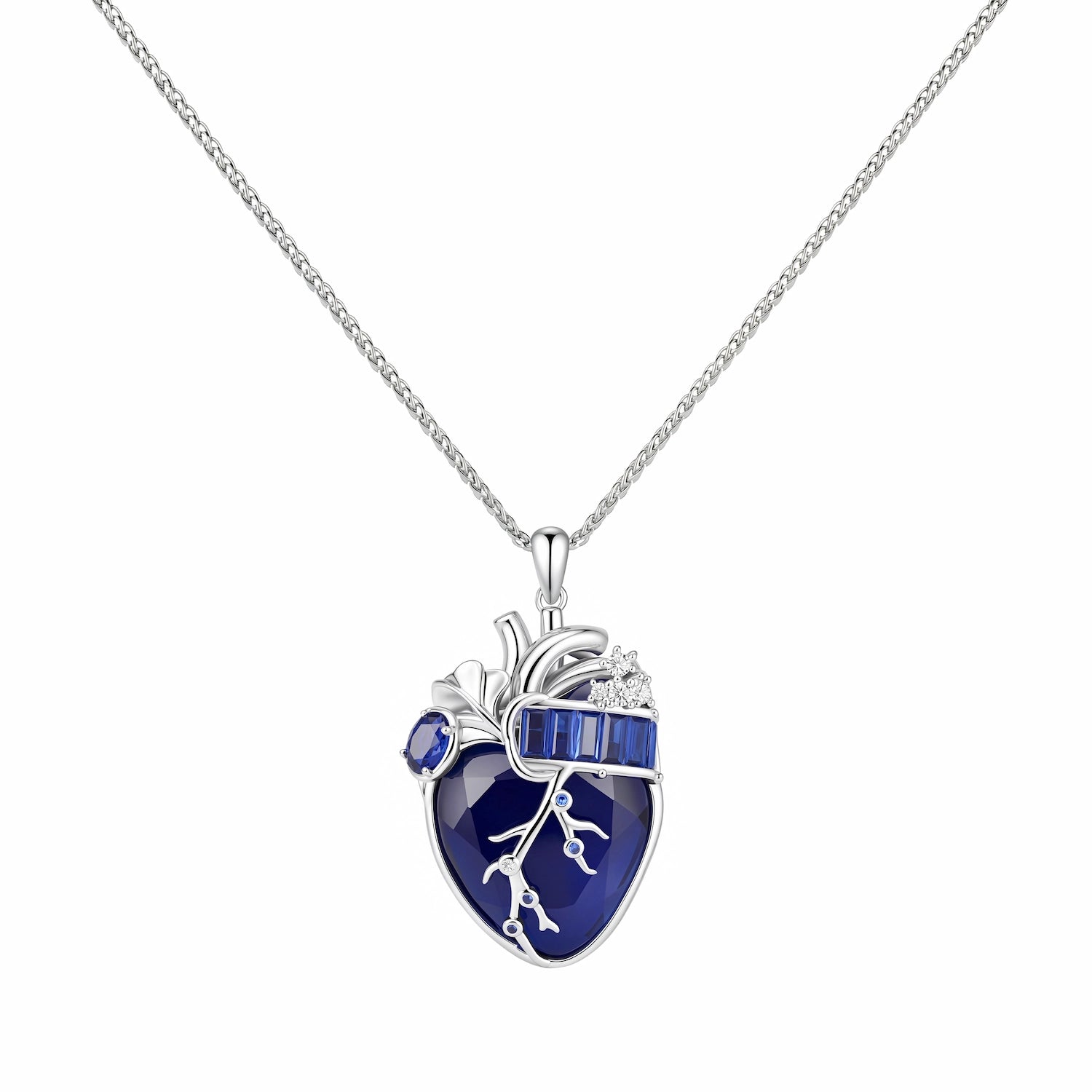 Cor Vitae Heartstone Necklace September Royal Blue