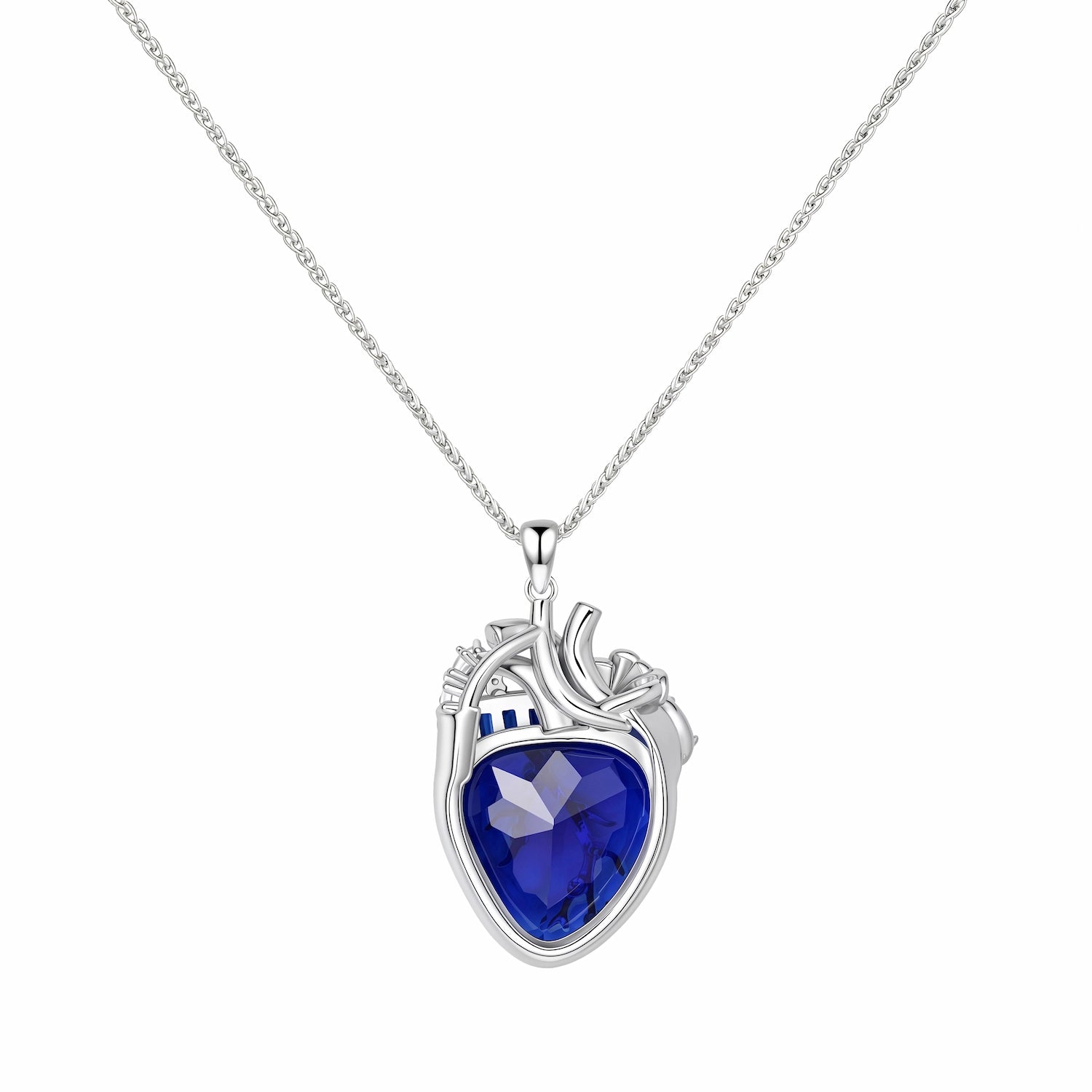 Cor Vitae Heartstone Necklace September Royal Blue