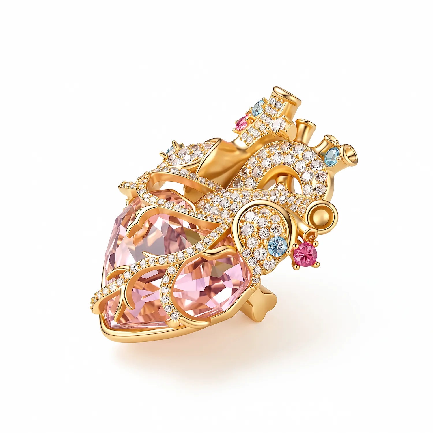 Cor Vitae Pink Heart Brooch The Rose Heart — Pre-Order