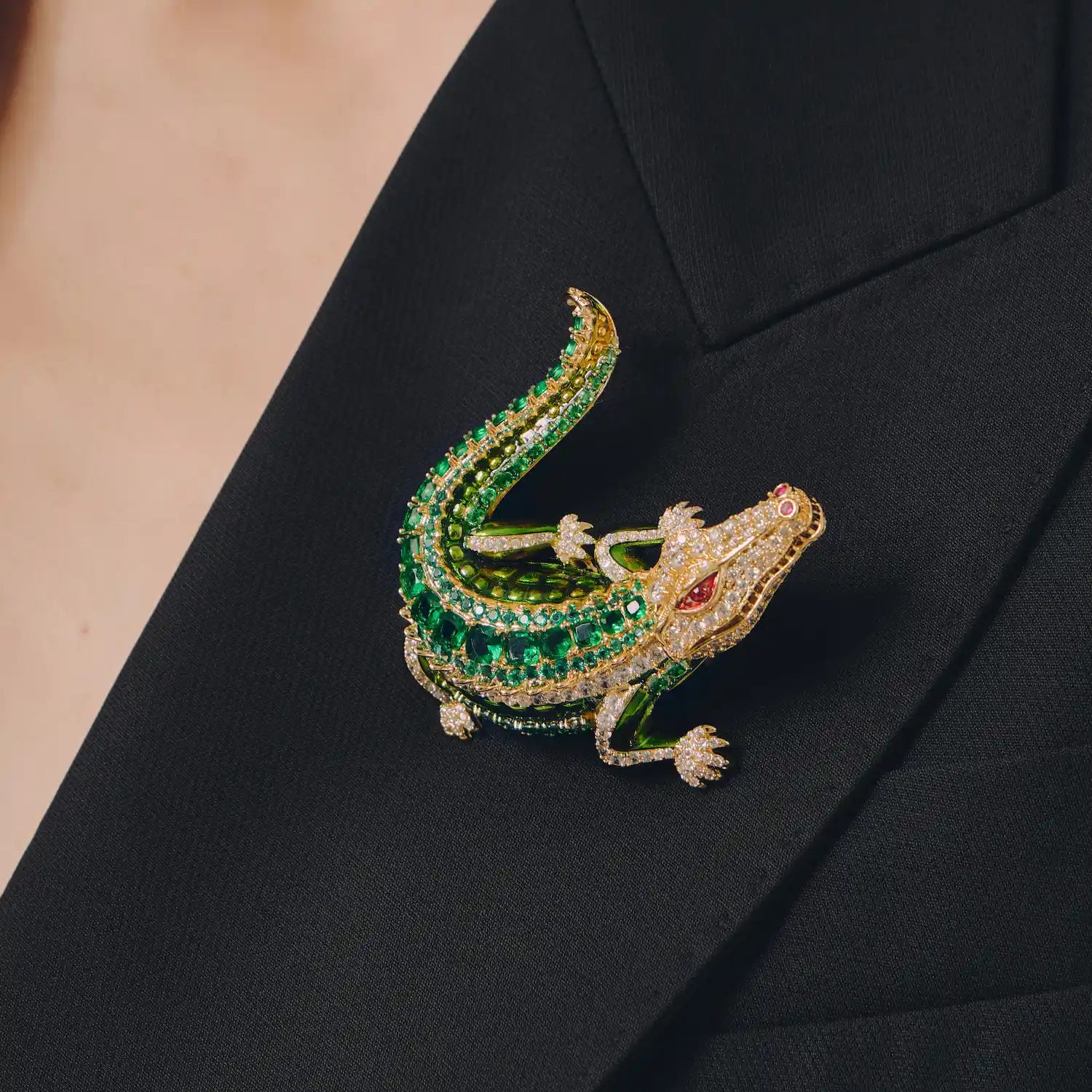 Crocodylus Crocodile Brooch — The Instinct Beneath the Surface