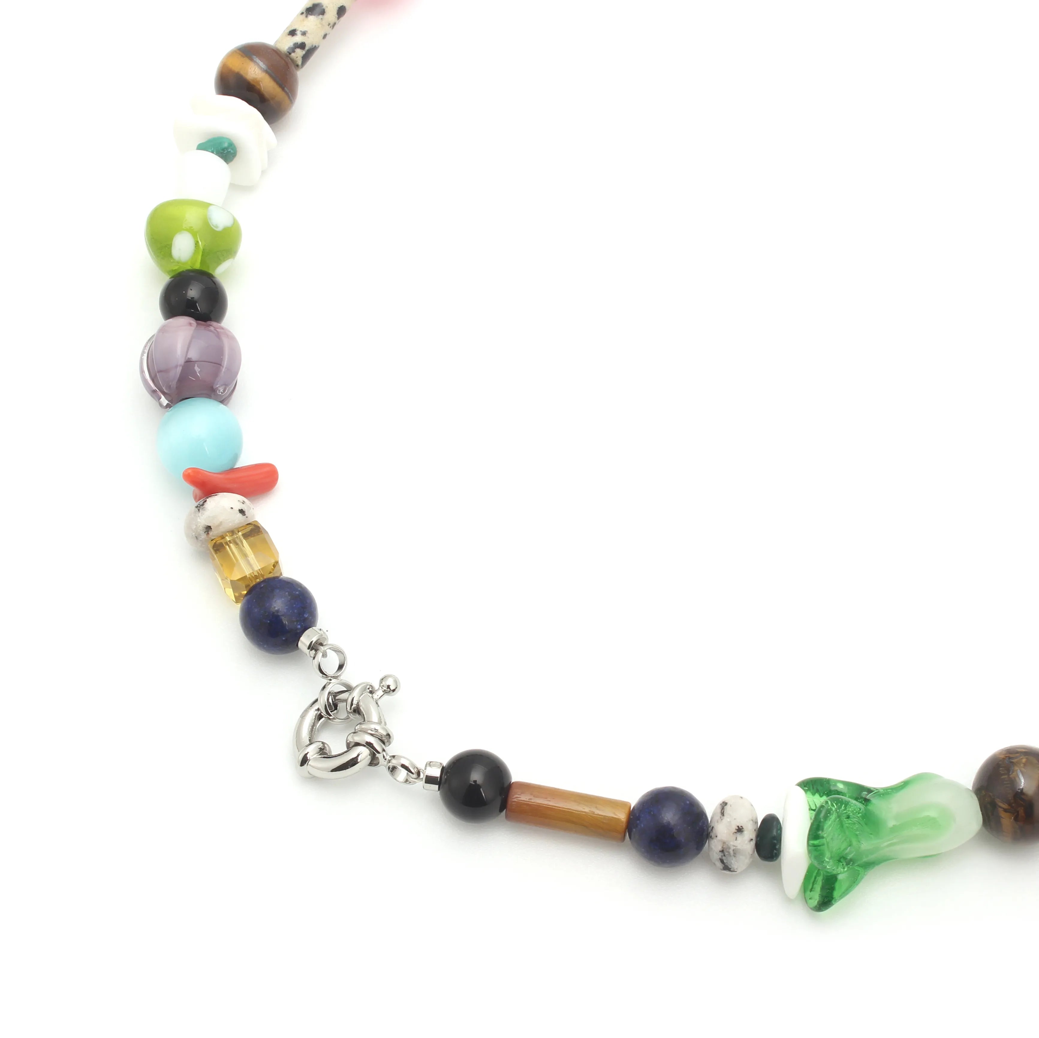 Vita Necklace Colorful Murano Glass Bead Statement Necklace
